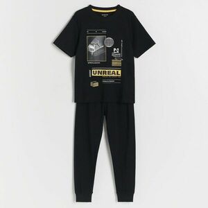 Reserved - Kétrészes, mintás pizsamaszett - Fekete kép