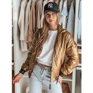 Női steppelt bomber kabát GLAMCIX bézs kép