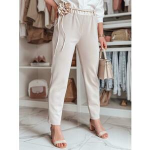 Női casual nadrág vajszínű virágokkal LEGISSA világos bézs kép