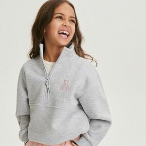 Reserved - Hímzett pulóver - Világosszürke kép