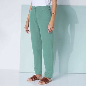 Légies chino nadrág elasztikus derékszíjjal, pamut és vászon vászon kép