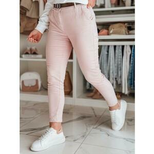 Női nadrág, karcsúsított fazonú, övvel LINESKA rózsaszín kép