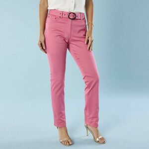 Egyenes nadrág övvel, 155 és 160 cm közötti méret esetén, belső lábszárhossz 73 cm. kép