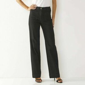 Magas derekú, széles farmer, 165 cm feletti magasság esetén, belső szárhossz kb. 82 cm kép