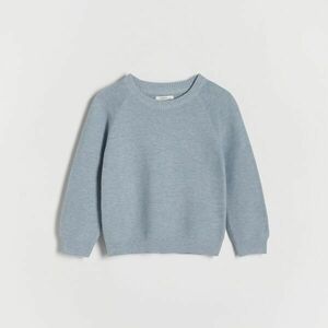 Reserved - Bordás pamutpulóver - Kék kép