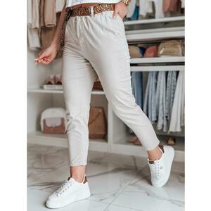 Női nadrág MADELINA övvel, világos bézs kép