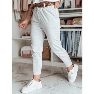 Női nadrág MADELINA övvel, világos szürke kép