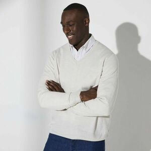 V-nyakú pulóver, 80% gyapjú, 20% poliamid kép