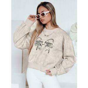 Női rövid oversize pulóver tie-dye mintával DENVIS világosszürke kép