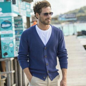 Pulóver sima mintával és V-nyakkal kép