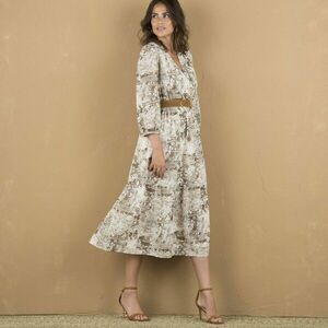 Hosszú voile ruha nyomtatással kép