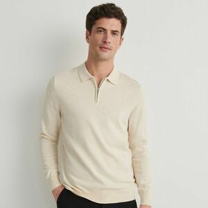 Reserved - Hosszú ujjú, pamut pólóing - Krém kép