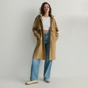 Reserved - Hosszú kapucnis parka - Bézs kép