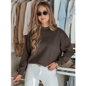 Női oversize pulóver LOVASON felirattal, mokka kép