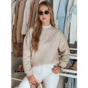 Női oversize pulóver LOVASON felirattal, bézs kép
