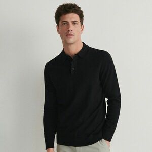 Reserved - Hosszú ujjú, pamut pólóing - Fekete kép