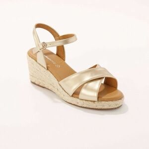 Szandál keresztbe forduló és ék alakú sarokkal kép