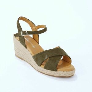 Szandál keresztbe forduló és ék alakú sarokkal kép