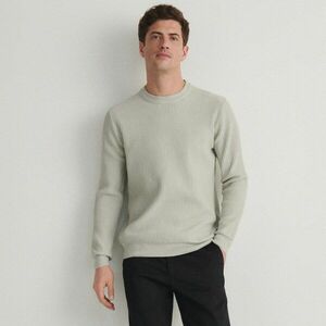 Reserved - Bordázott kötésű pulóver - Zöld kép