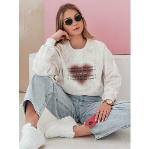 Női oversize pulóver tie-dye szívvel, DESSER szürke kép