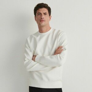 Reserved - Egyszerű, pamutban gazdag melegítőfelső - Krém kép