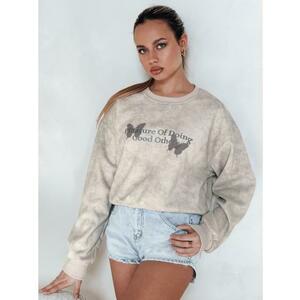 Női oversize pulóver batikolt pillangós nyomtatással SPARKI, szürke kép