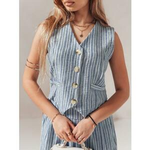 LINELIA női ujjatlan kabát, kék kép