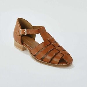 Bőr lapos szandál kép