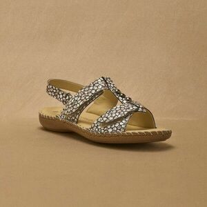 Bőr szandál nyomtatással kép