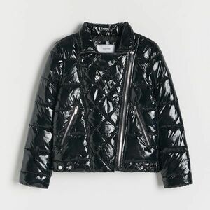 Reserved - Steppelt fényes dzseki - Fekete kép