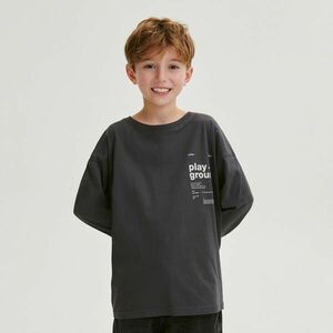 Reserved - Oversized hosszú ujjú póló mintával - Szürke kép