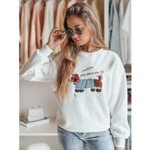 Női oversize pulóver DOGSWEETY fehér kép
