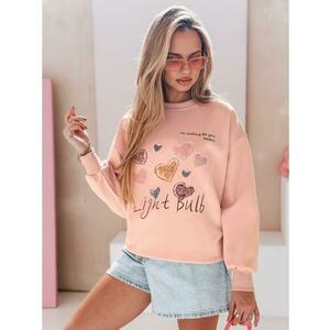 Női oversize pulóver PINKNOTE rózsaszín kép