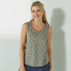 Top széles pántokkal és növényi mintával kép