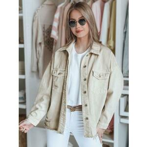 Női oversize farmerdzseki JUSTDEM bézs kép