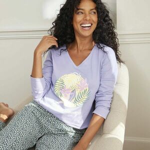 Hosszú ujjú pizsamapóló Nature Sauvage nyomtatással kép