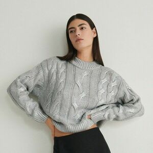 Reserved - Metalikus hatású pulóver - Ezüst kép