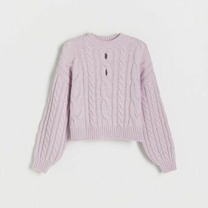 Reserved - Díszkivágásos pulóver - Bíbor kép