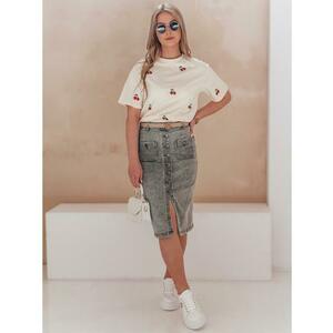 GUZIKOVA szürke midi farmer szoknya kép