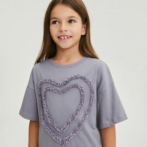 Reserved - Pamutban gazdag póló hímzéssel - Szürke kép