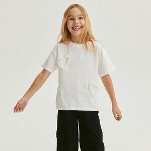 Reserved - Pamutban gazdag póló hímzéssel - Krém kép