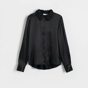 Reserved - Díszgalléros ing - Fekete kép