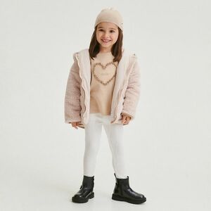 Reserved - Puha dzsörzéleggings - Krém kép