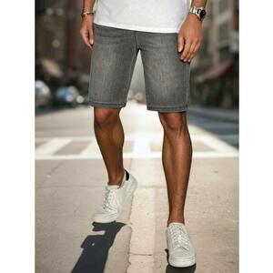 Férfi rövidnadrág denim look szürke kép