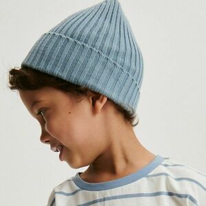 Reserved - Bordás anyagú beanie - Kék kép