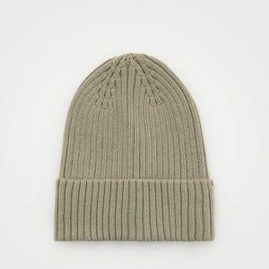 Reserved - Bordázott kötésű beanie sapka - Zöld kép