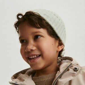 Reserved - Bordás anyagú beanie - Világosszürke kép