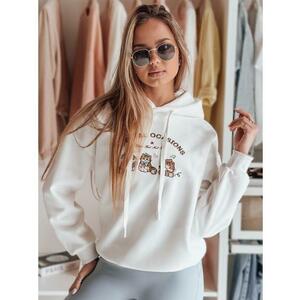 Női oversize kapucnis pulóver SPECIAL KITTY fehér kép