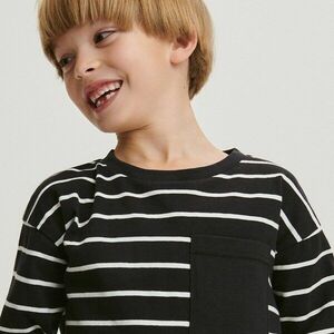 Reserved - Hosszú ujjú, csíkos póló - Szürke kép