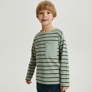 Reserved - Hosszú ujjú, csíkos póló - Zöld kép